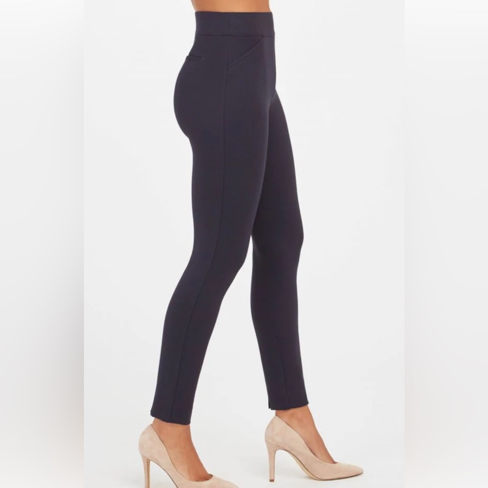 Spanx The Perfect Pant Ankle Backseam Skinny Size Medium Color Navy